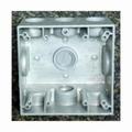 Mulberry Electrical Box, 30.5 cu in, Outlet Box, 2 Gang, Aluminum, Square 30236